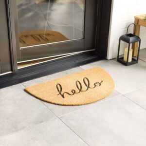 Sonoma Goods For Life Hello Coir Doormat, Med Brown, 18X30