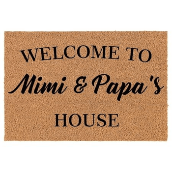 Printed Mimi and Papas Coir Matting- PVC Backed