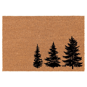 Three Pine Trees Coir Mat