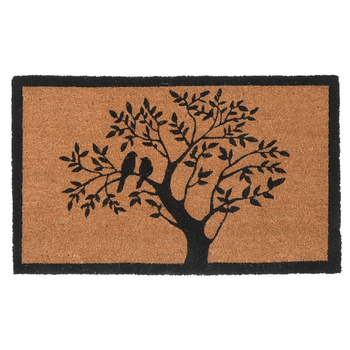 Tree With Two Birds Coir Mat